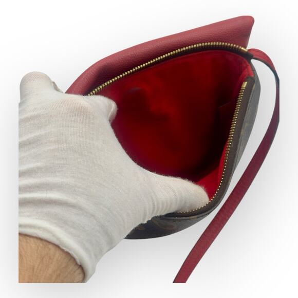 Monogram Twice Crossbody Bag With Red Leather - Picture 13 of 16